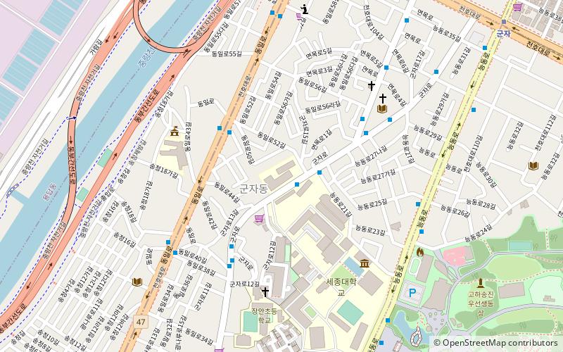 sejong universitat seoul location map