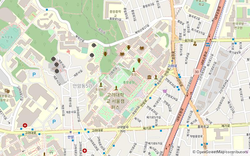 Université de Corée location map
