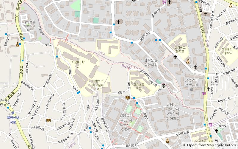 samgaksan dong seul location map