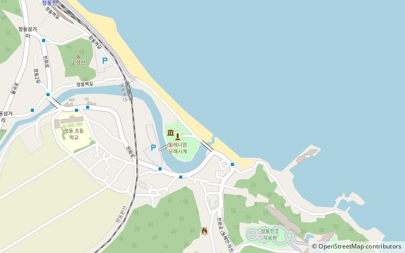 jeongdongjin beach location map