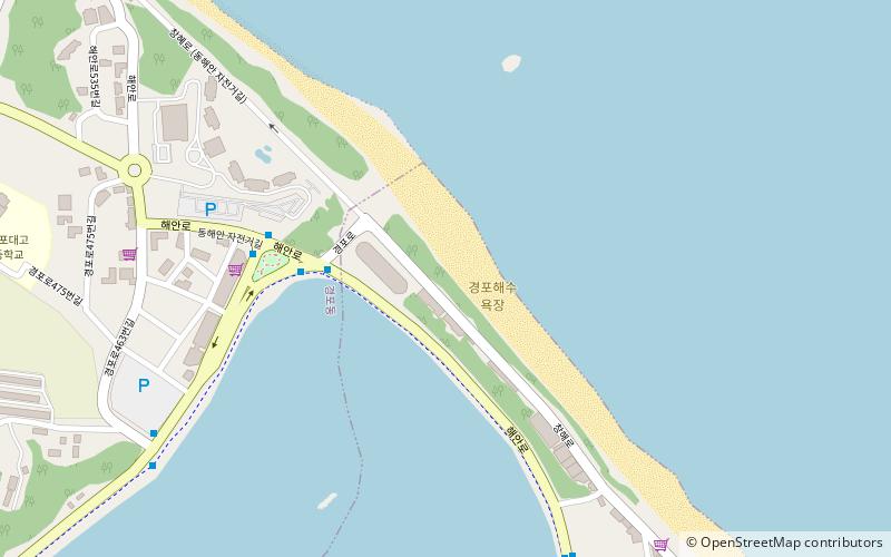 gyeongpo beach gangneung location map