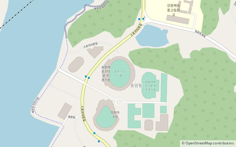 chuncheon songam leports town stadion location map