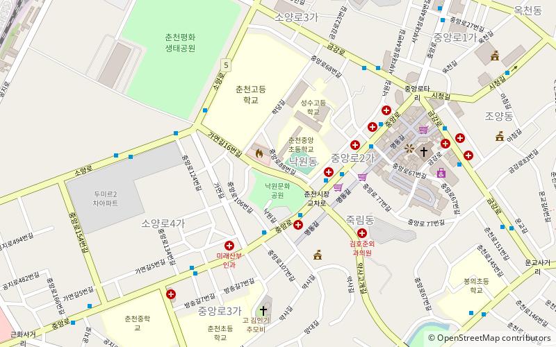nagwon dong chuncheon location map