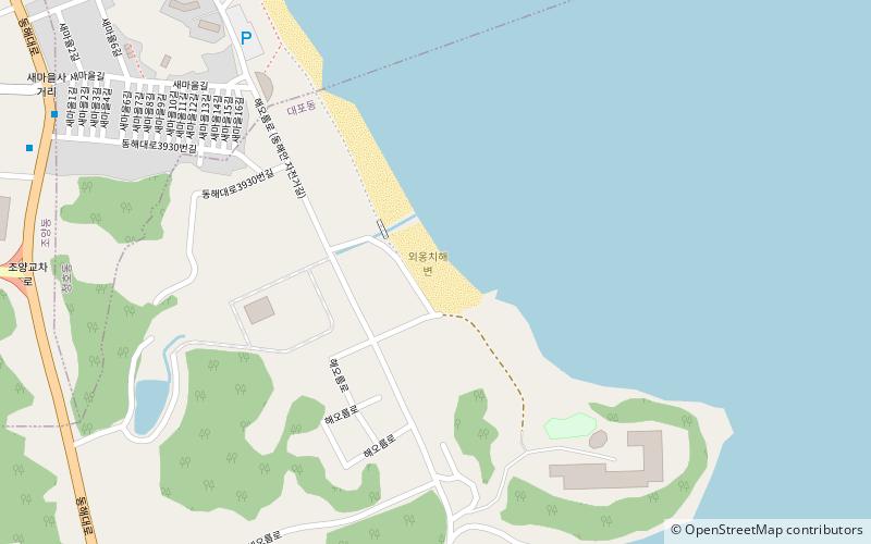 oeongchi beach sokcho location map