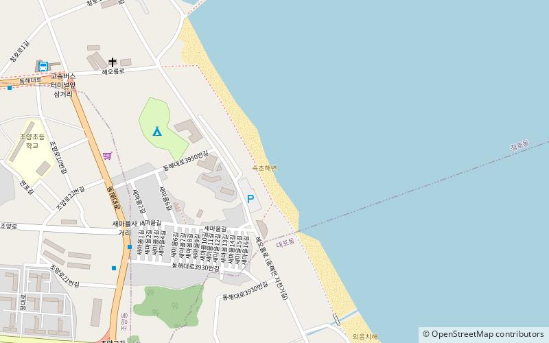 Sokcho Beach location map
