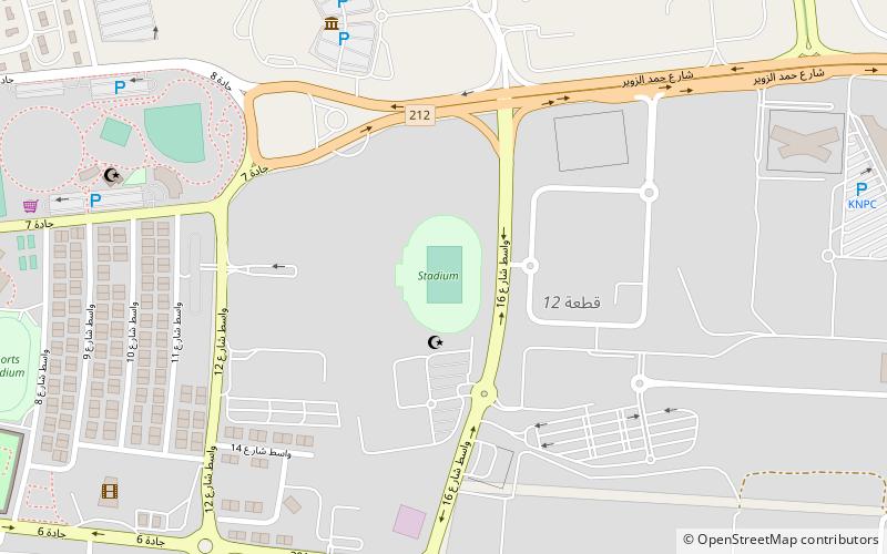 al ahmadi stadium location map