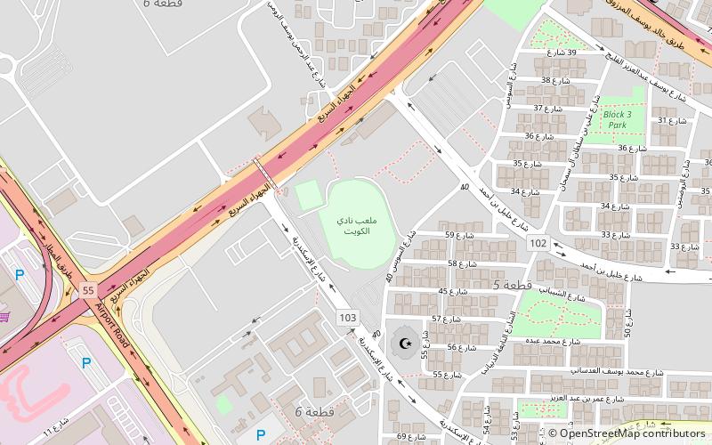 estadio nacional de kuwait location map