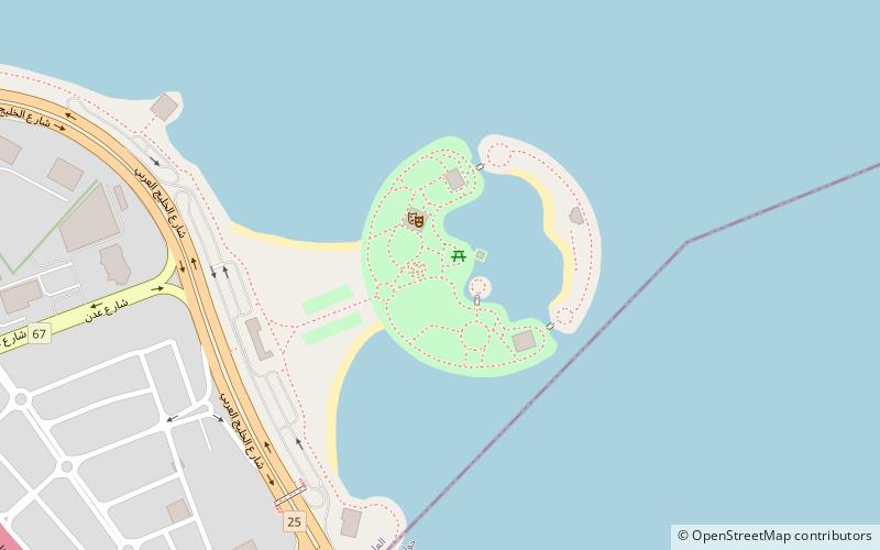 green island kuwait city location map