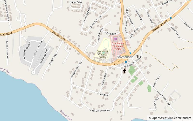 old savannah school house grand cayman location map