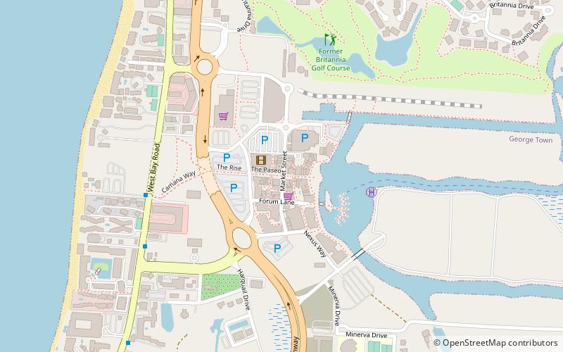 camana bay grand cayman location map