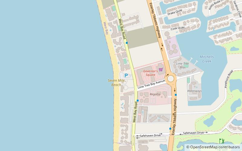 governers beach grand cayman location map