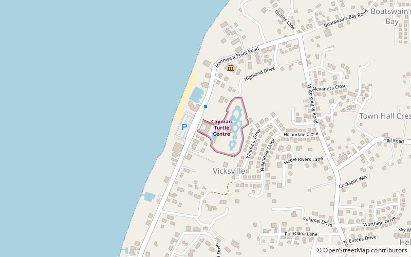 boatswains beach grand cayman location map