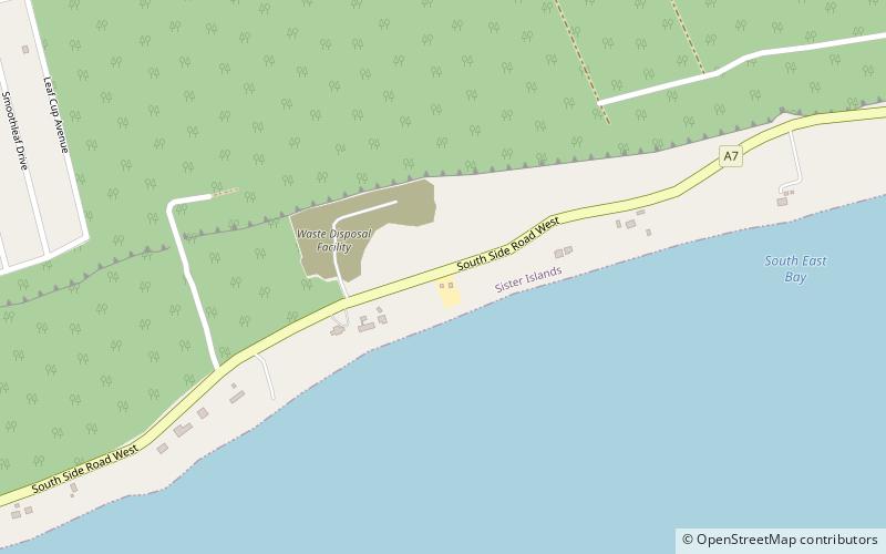 public beach cayman brac location map