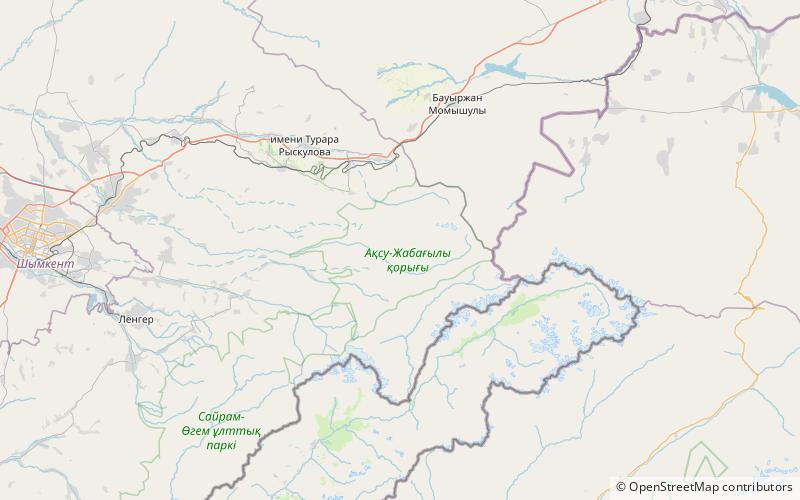 Aksu-Zhabagly Nature Reserve location map