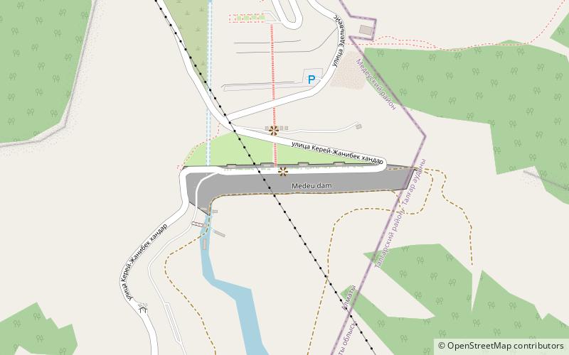 Medeu Dam location map