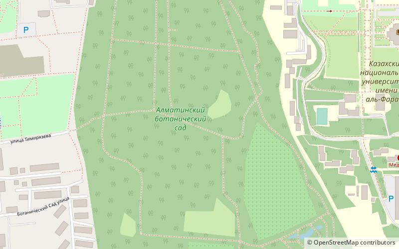 Almatinskij botaniceskij sad location map