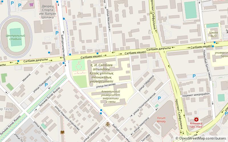 Satbayev University location map