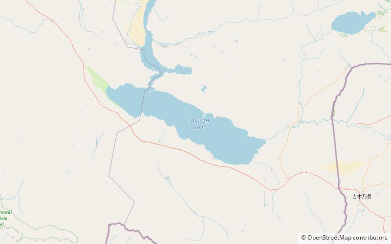 Lago Zaysan location map