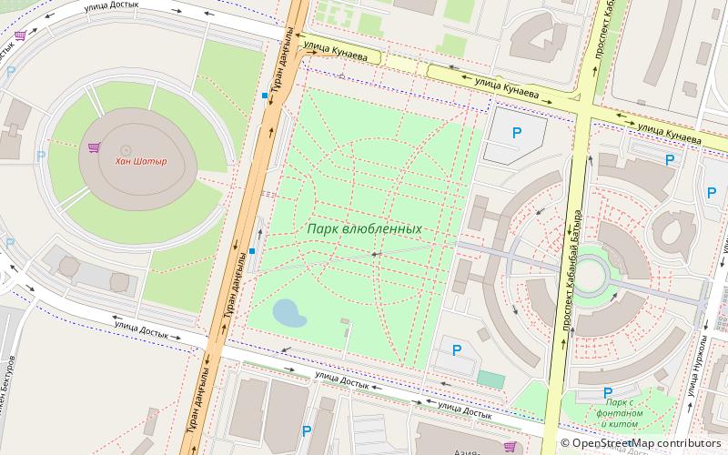 park of lovers astana location map