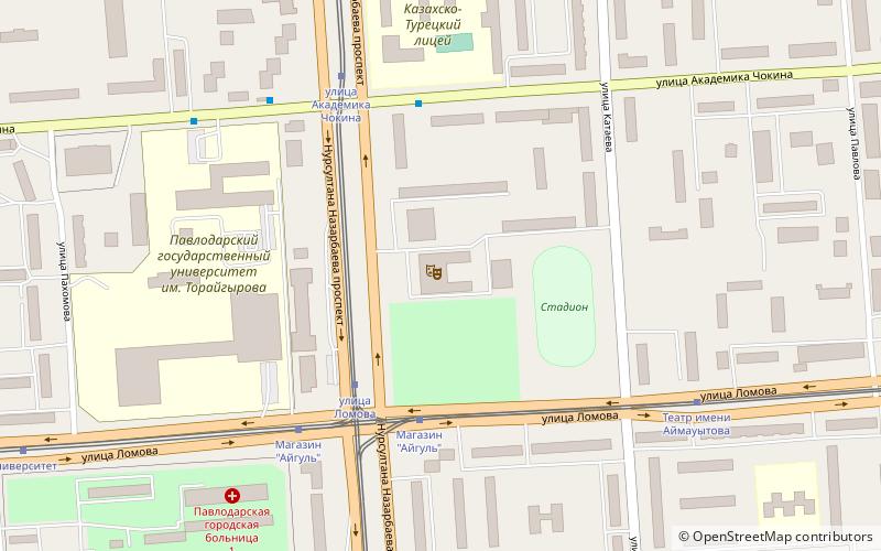 kazahskij muzykalno dramaticeskij teatr im z ajmautova pawlodar location map