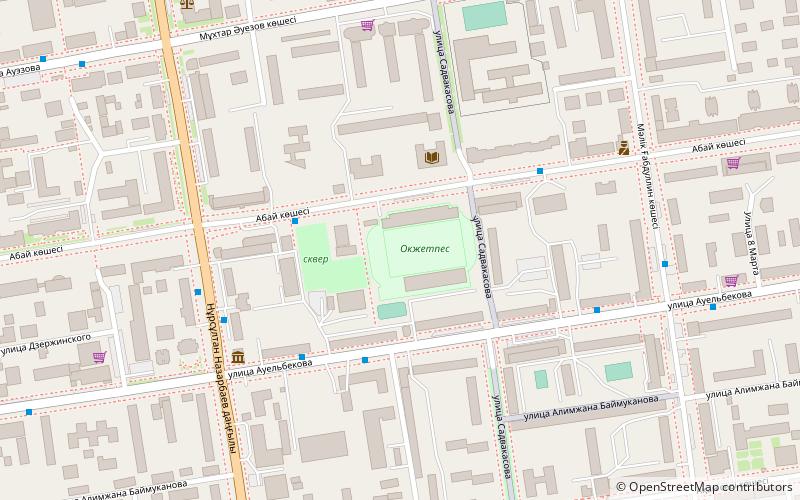 Okzhetpes Stadium location map