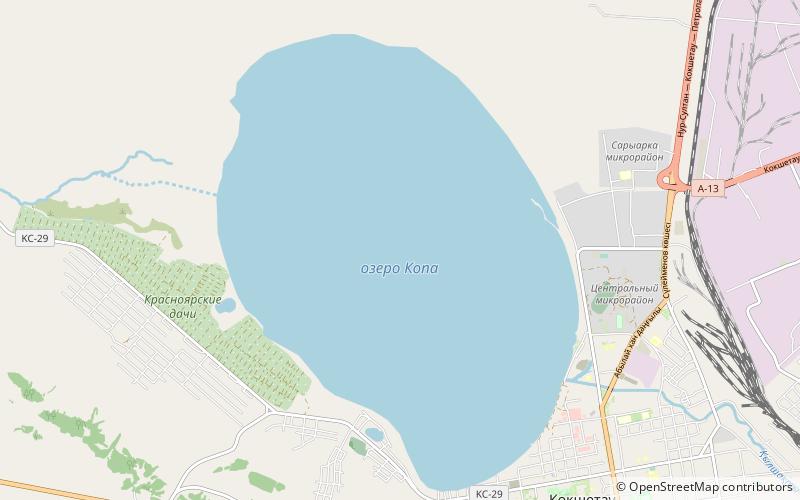 Lake Kopa location map