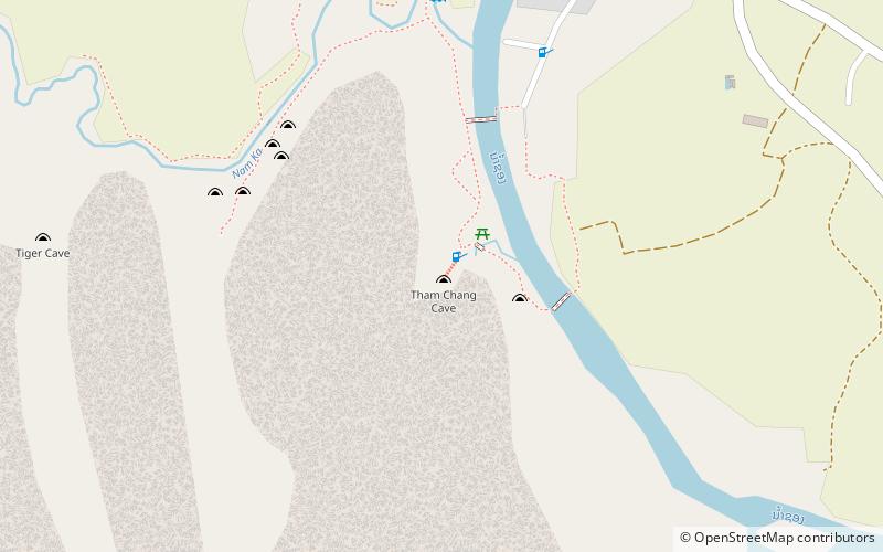 Tham Chang Cave location map