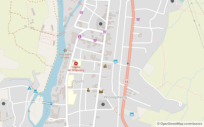 communal well vang vieng location map