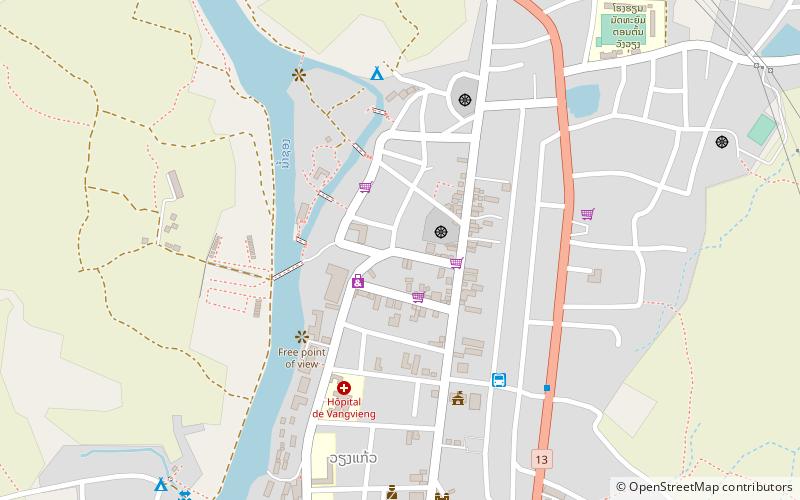 tubing vang vieng location map