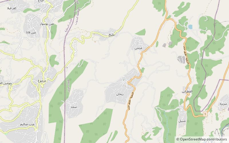reserve de biosphere de jabal al rihane location map