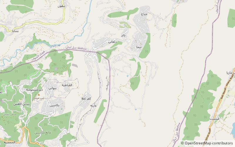 fortress of niha niha chouf location map