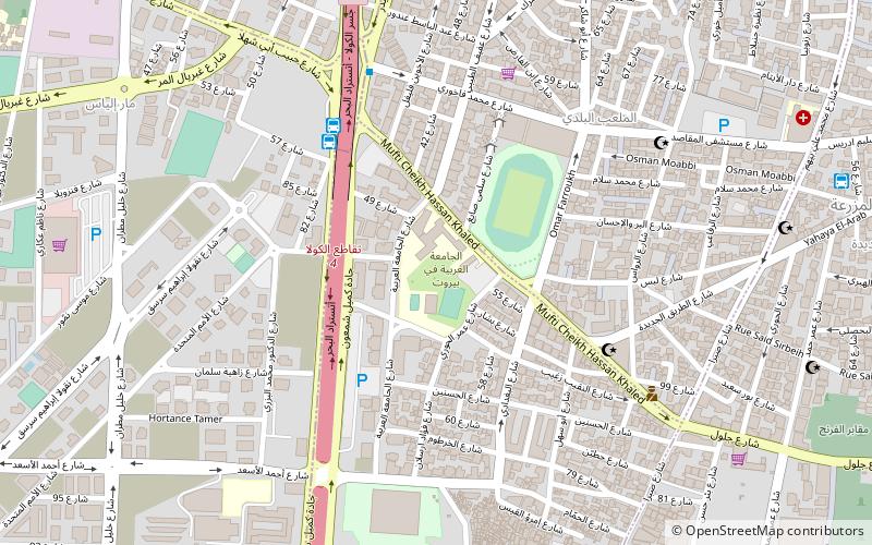 Bejrucki Uniwersytet Arabski location map