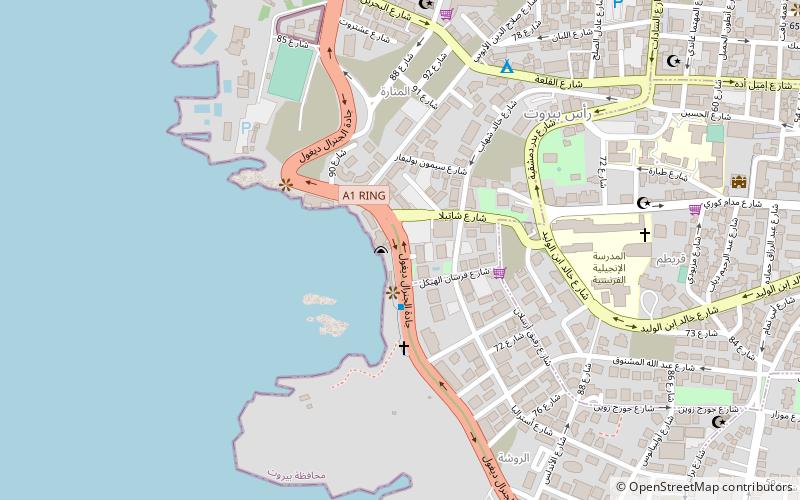 avenue general de gaulle beyrouth location map