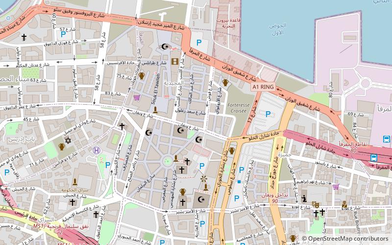Beirut City Hall location map