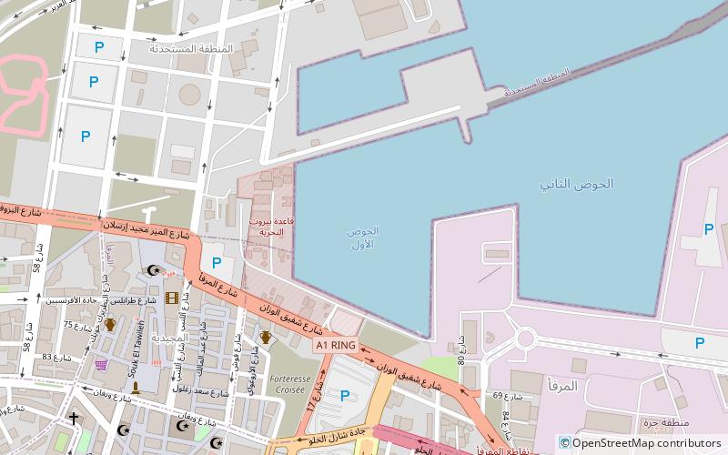 Beirut Naval Base location map