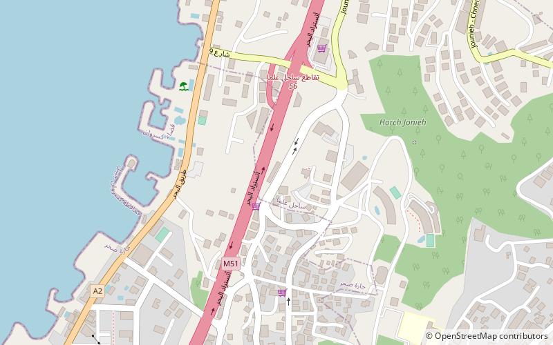 rached shopping center jounieh location map