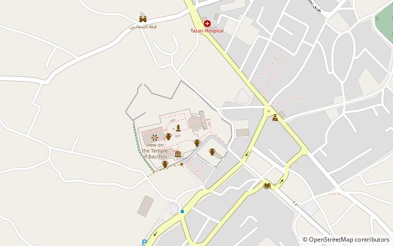 hexagonal forecourt baalbek location map
