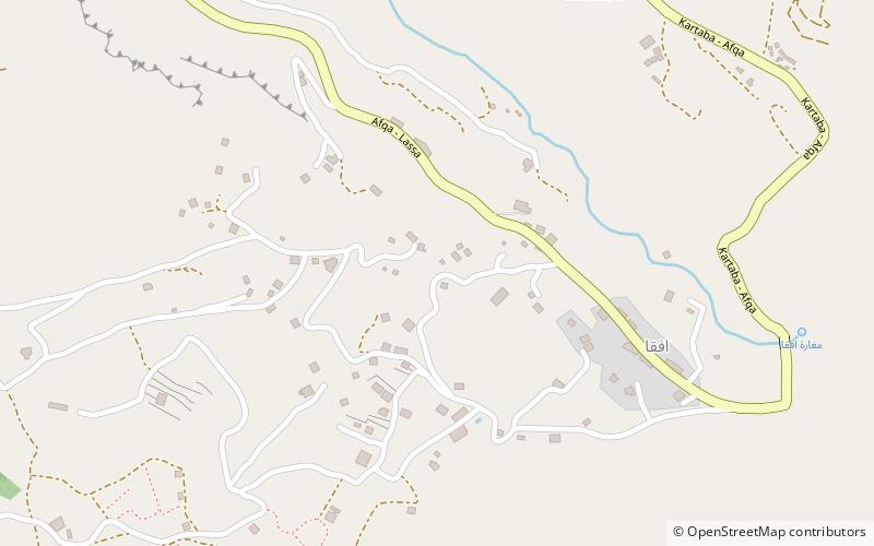 Afqa-Grotte location map
