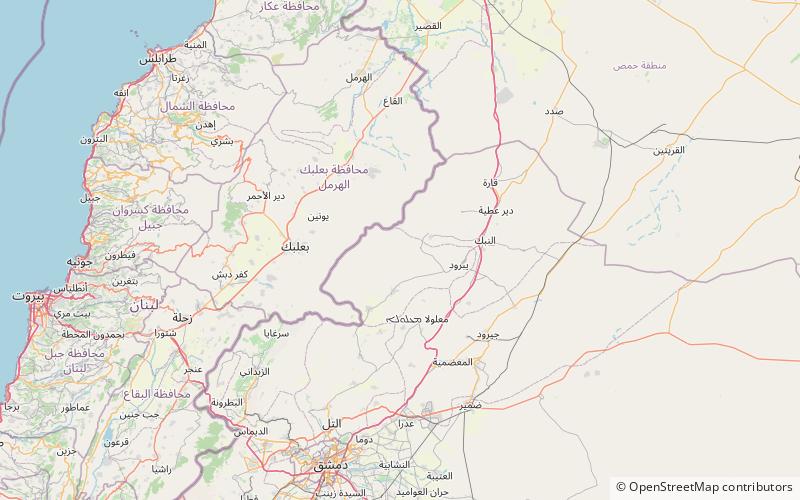 Anti-Lebanon Mountains location map