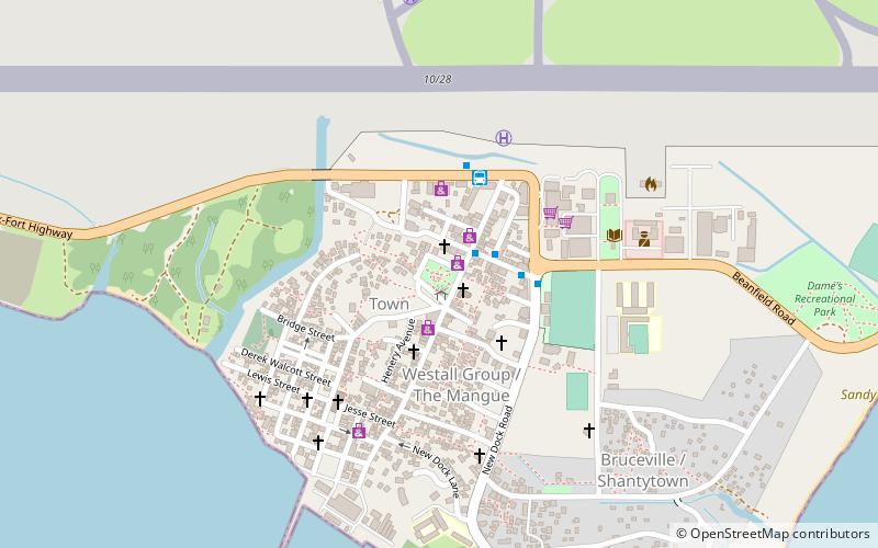 vieux fort town square location map