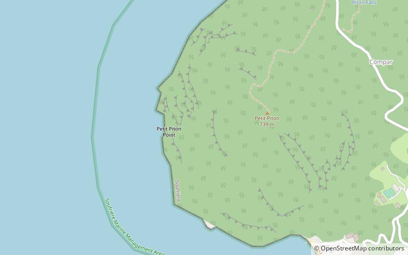 Pitons de Sainte-Lucie location map