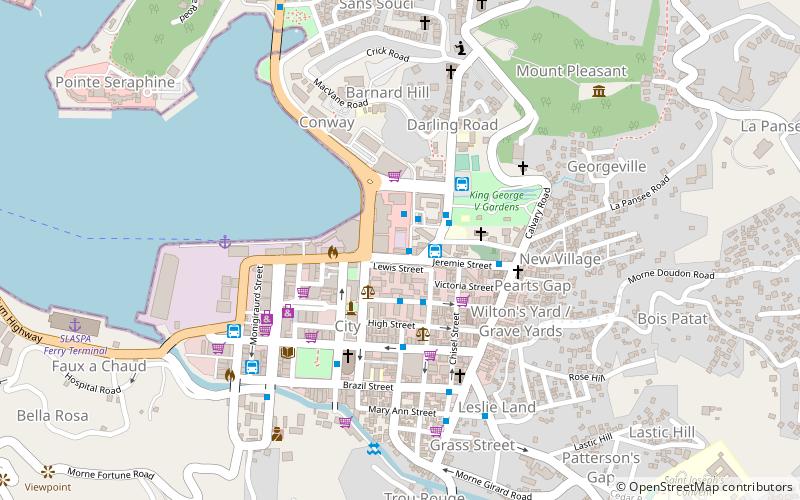 jeremie street plaza castries location map