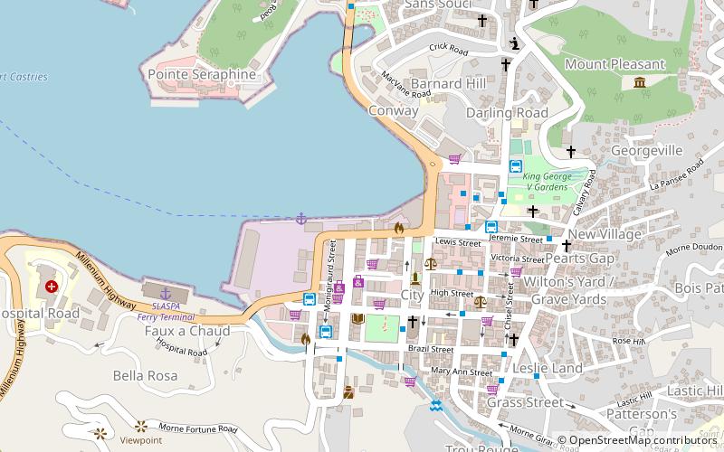 la place carenage duty free shopping complex castries location map
