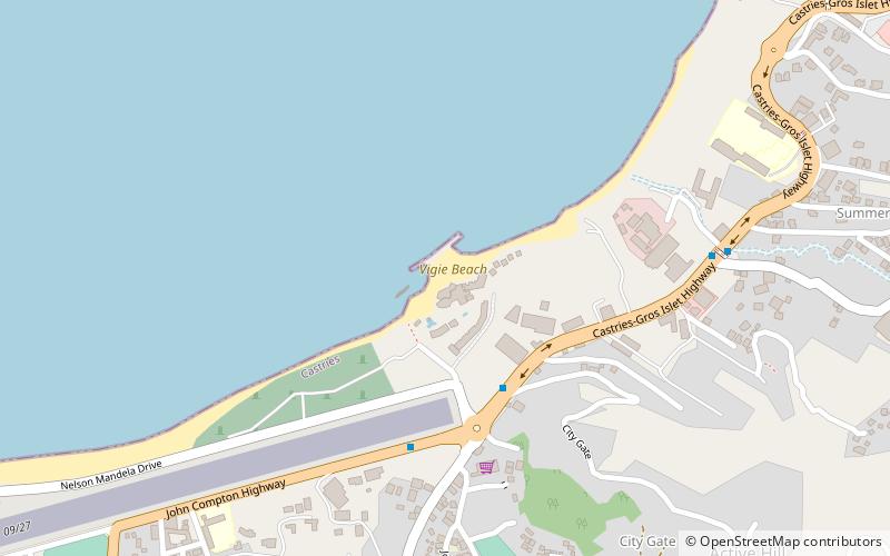Vigie Beach location map