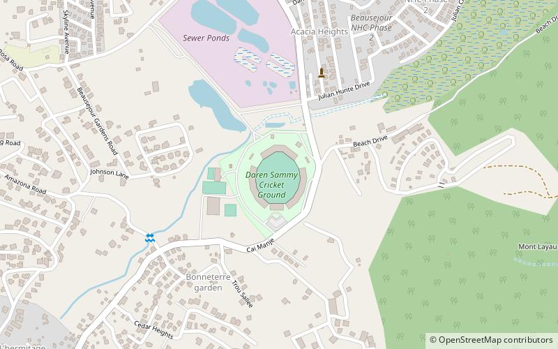 Daren Sammy Cricket Ground location map