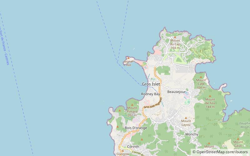 Rodney Bay location map