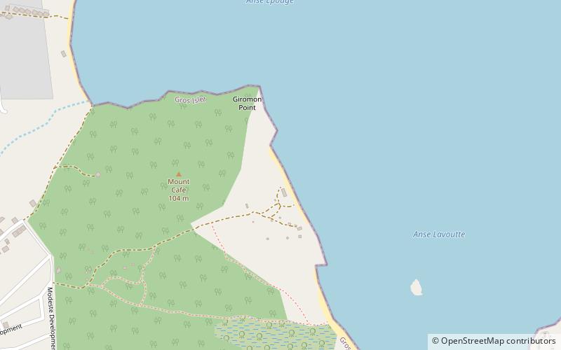 5 beach distrito de gros islet location map