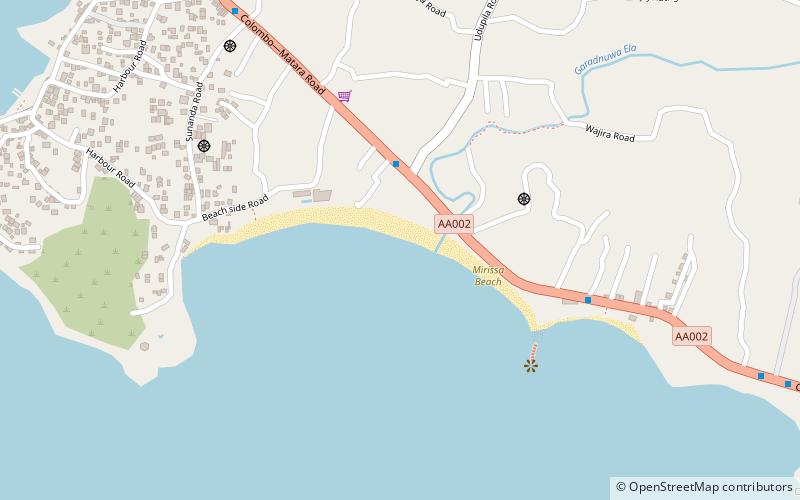 Mirissa Beach location map