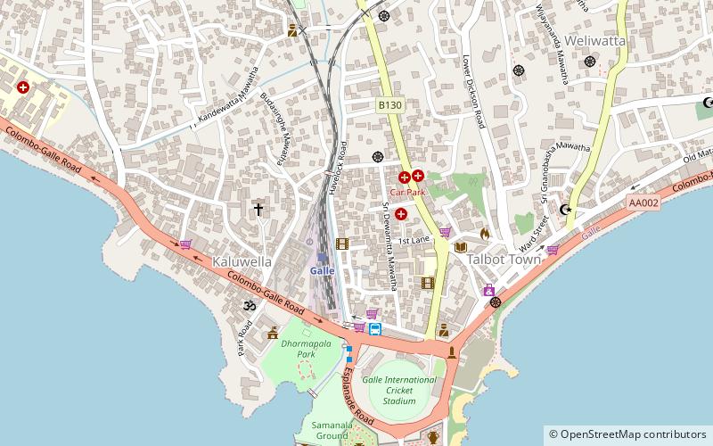 Galle Harbour location map
