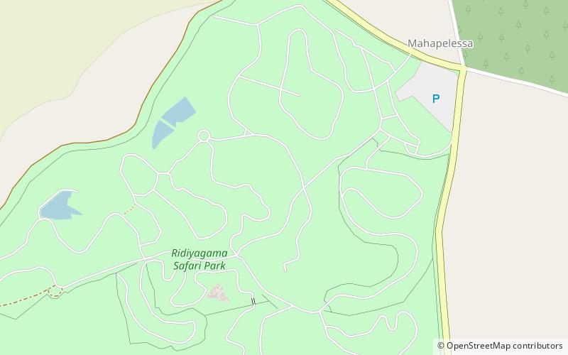 Ridiyagama Safari Park location map